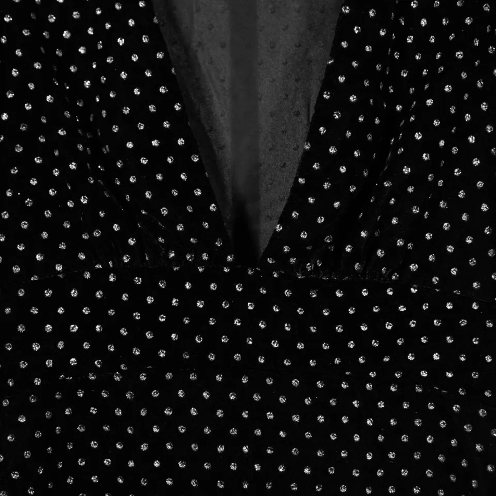Express Polka Dot Plunge V Neck - Picture 5 of 11